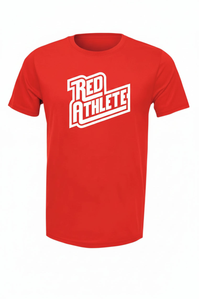 Red Athlete Red Soft Flex T-Shirt - White Logo