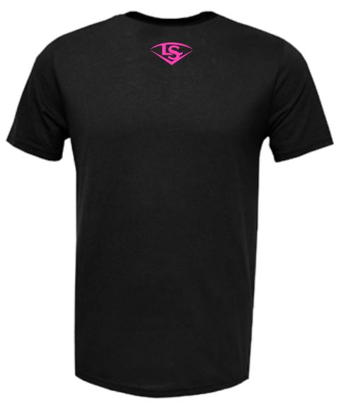 Louisville Slugger Soft T-Shirt Black - Neon Pink