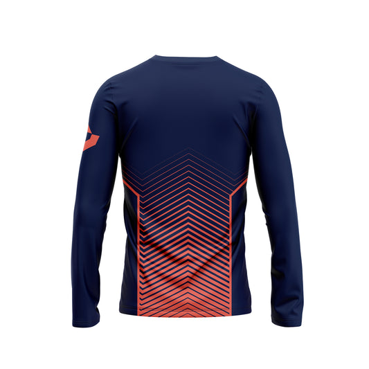 DeMarini Sublimated Navy/Coral Long Sleeve