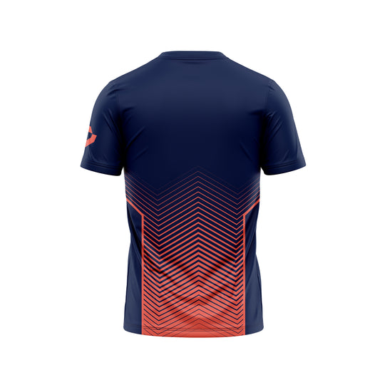 DeMarini Sublimated Navy/Coral Short Sleeve