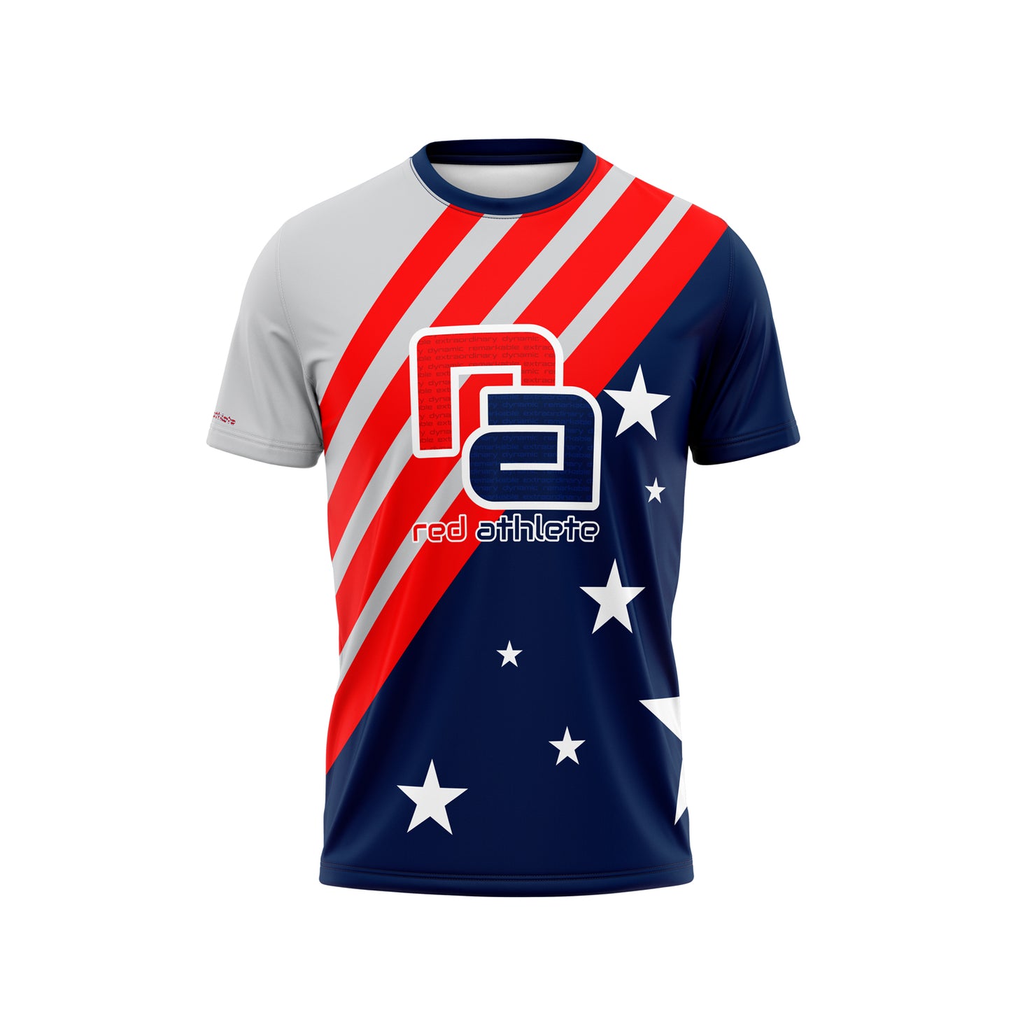 Red Athlete Stars & Bars Short Sleeve