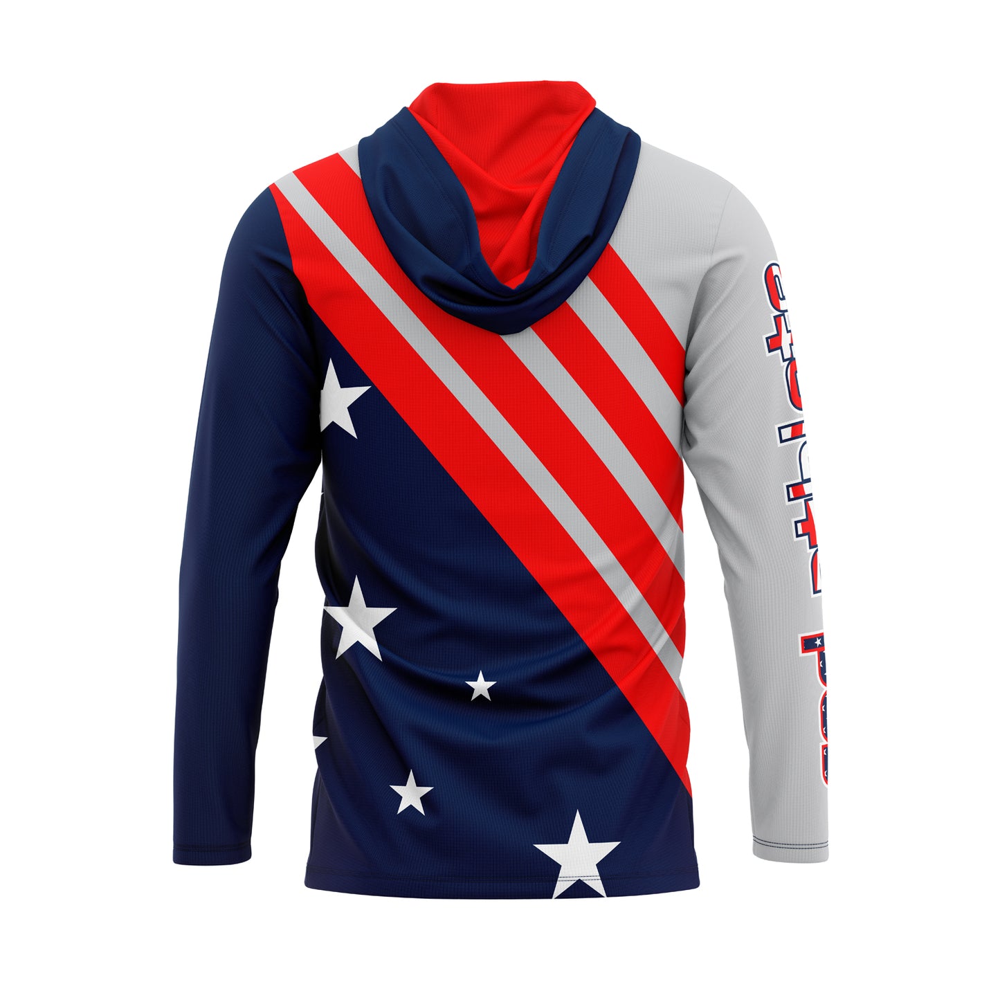 Red Athlete Stars & Bars Lightweight Hoodie