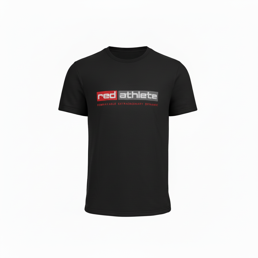 Red Athlete Black Flex T Shirt - 2026