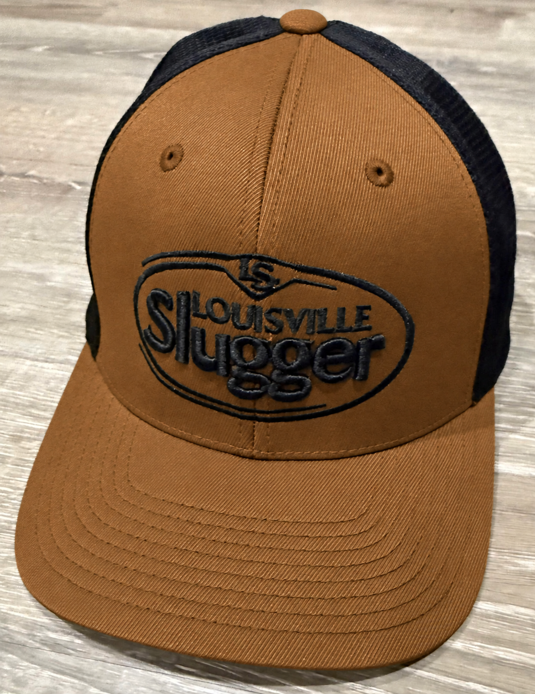 Louisville Slugger Oval Logo - Caramel/Black Flexfit Snapback Trucker Cap
