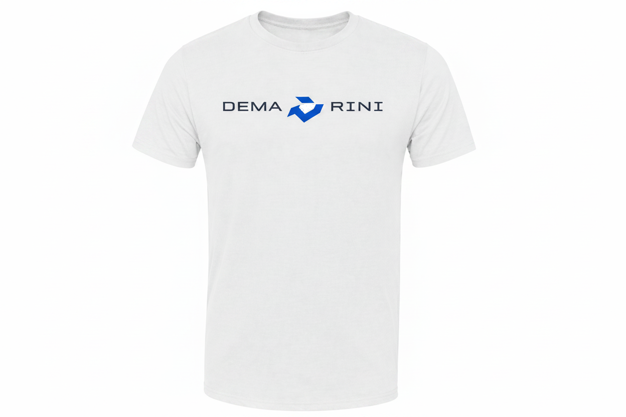 DeMarini White Soft Flex T-Black/Royal Blue Wordmark