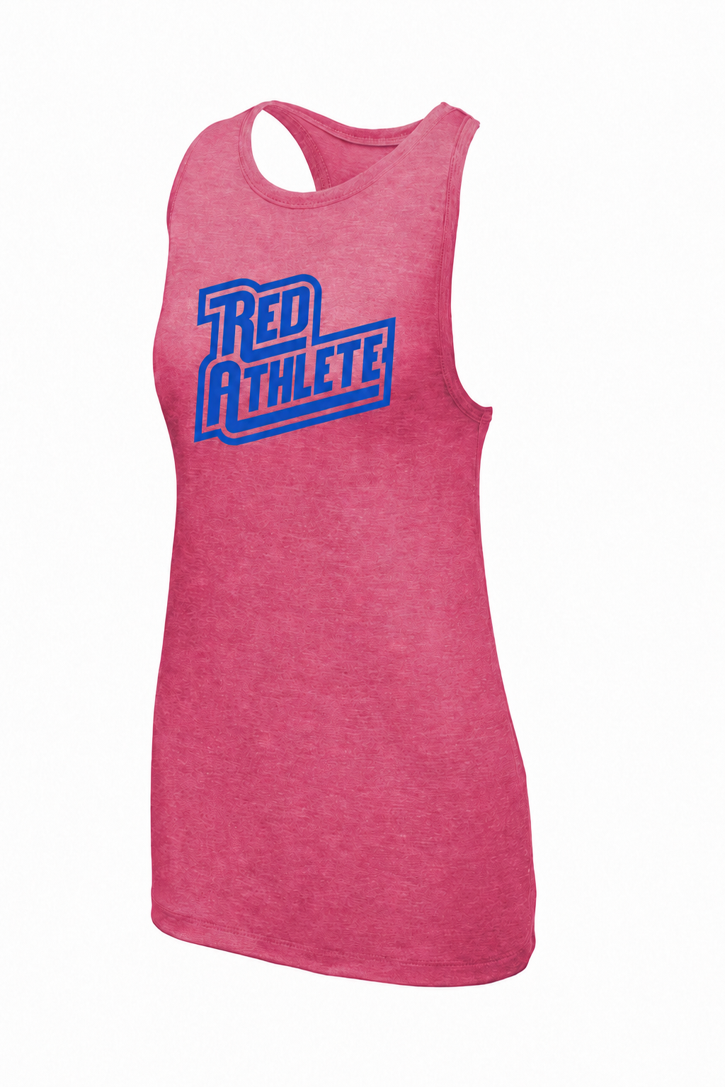 Red Athlete Heather Pink Tri-Blend Tank