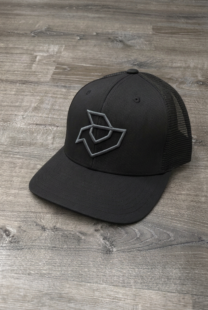DeMarini Black Snapback Trucker