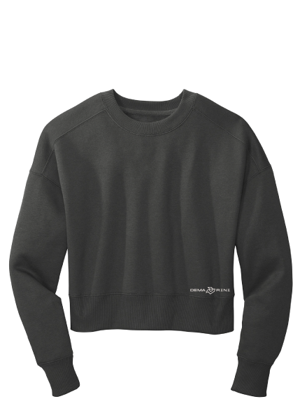 DeMarini Womens Cropped Crew - Charcoal