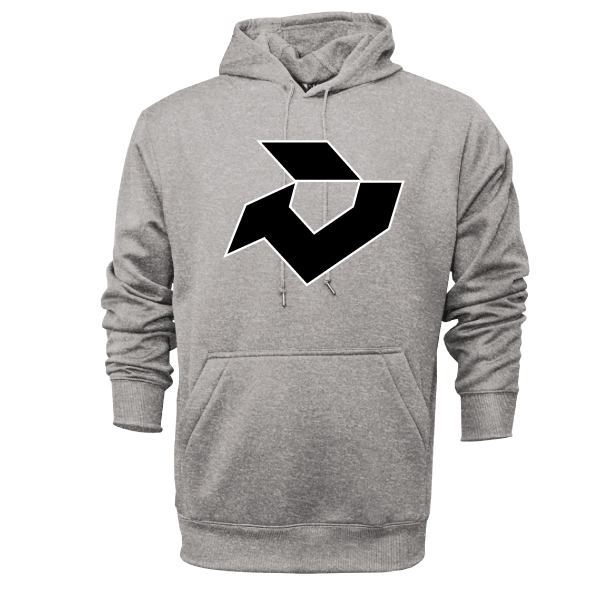 DeMarini Heather Grey Performance Hoodie Red Athlete