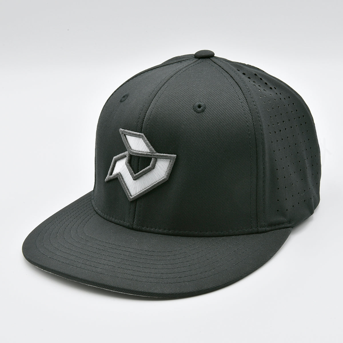 DeMarini Black Performance Flexfit - White/Graphite Logo