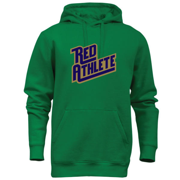 Red Athlete Fleece Hoodie - Green