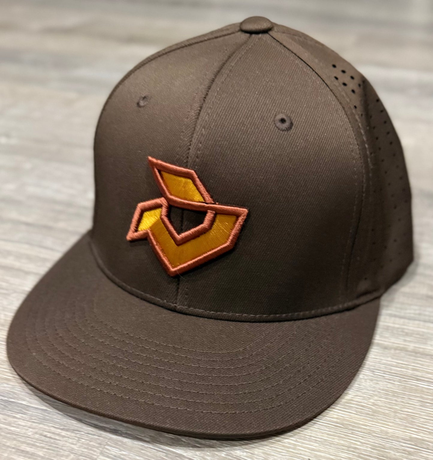 DeMarini Brown / Old Gold Performance Flexfit