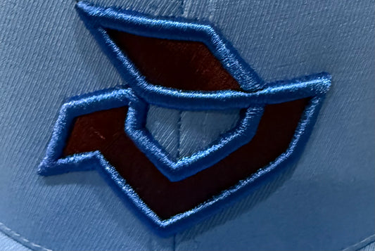 Demarini Columbia Blue Performance Flexfit- Maroon/Columbia Blue Logo