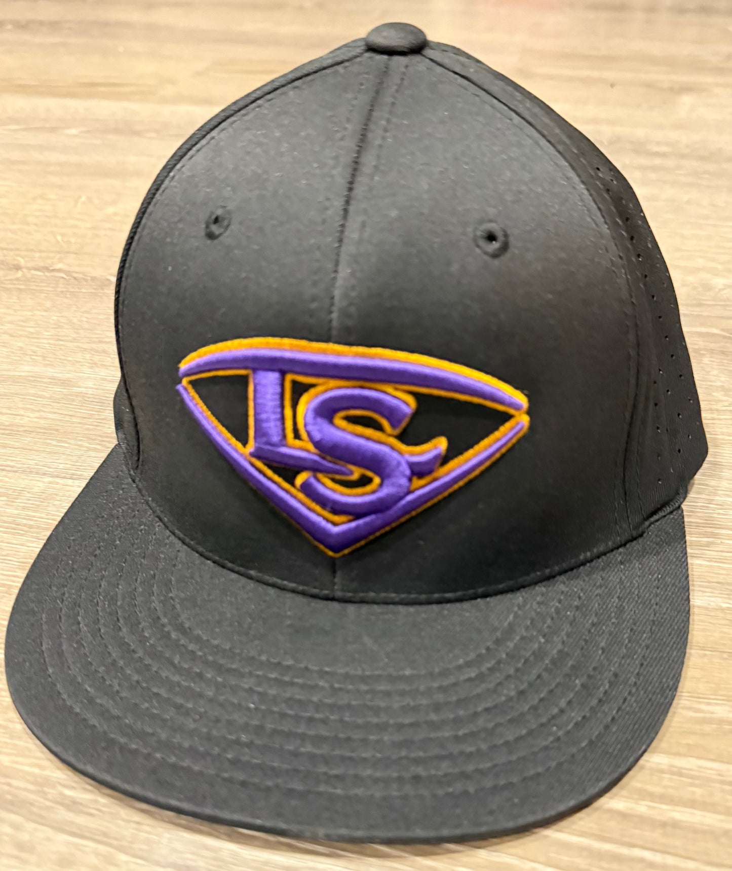 Louisville Slugger Black Performance Flexfit - Purple/Athletic Gold Torch Logo