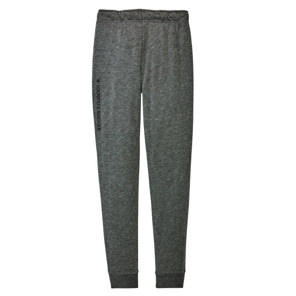Louisville Slugger Womens Tri-Blend Wicking Fleece Jogger-Dark Grey Heather