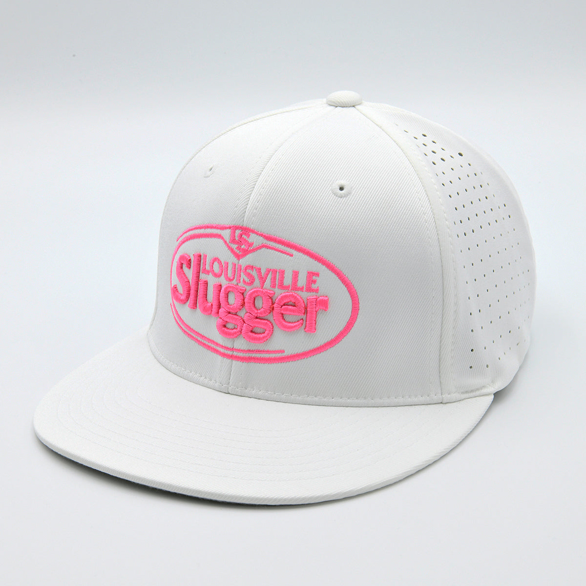 Louisville Slugger Oval Logo Performance Flexfit White/Hot Pink