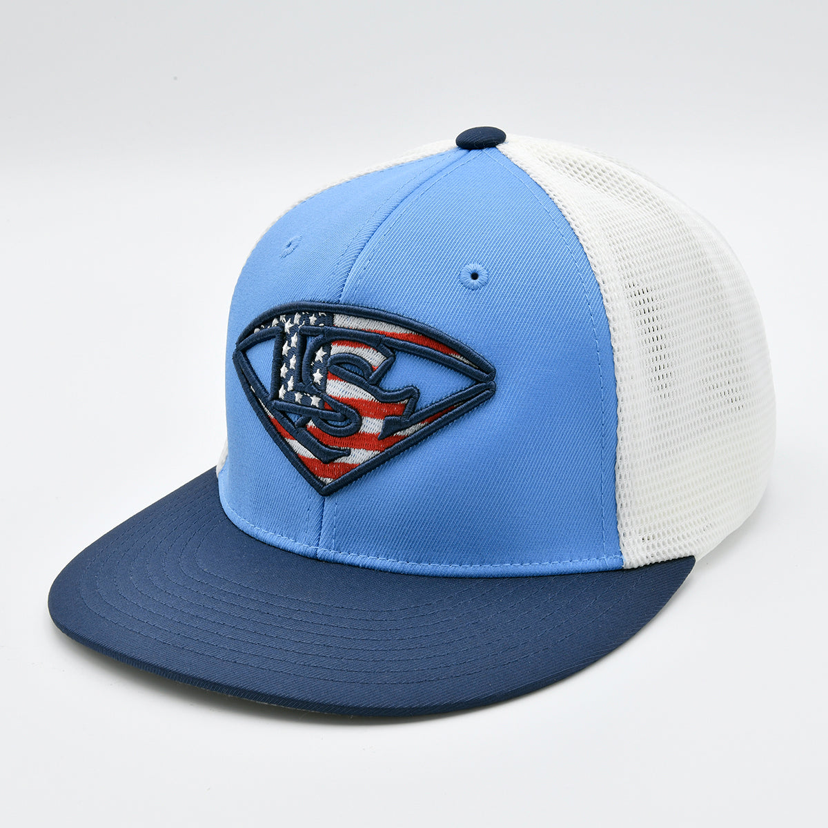 Louisville Slugger USA Columbia/Navy/White Performance Flexfit Trucker