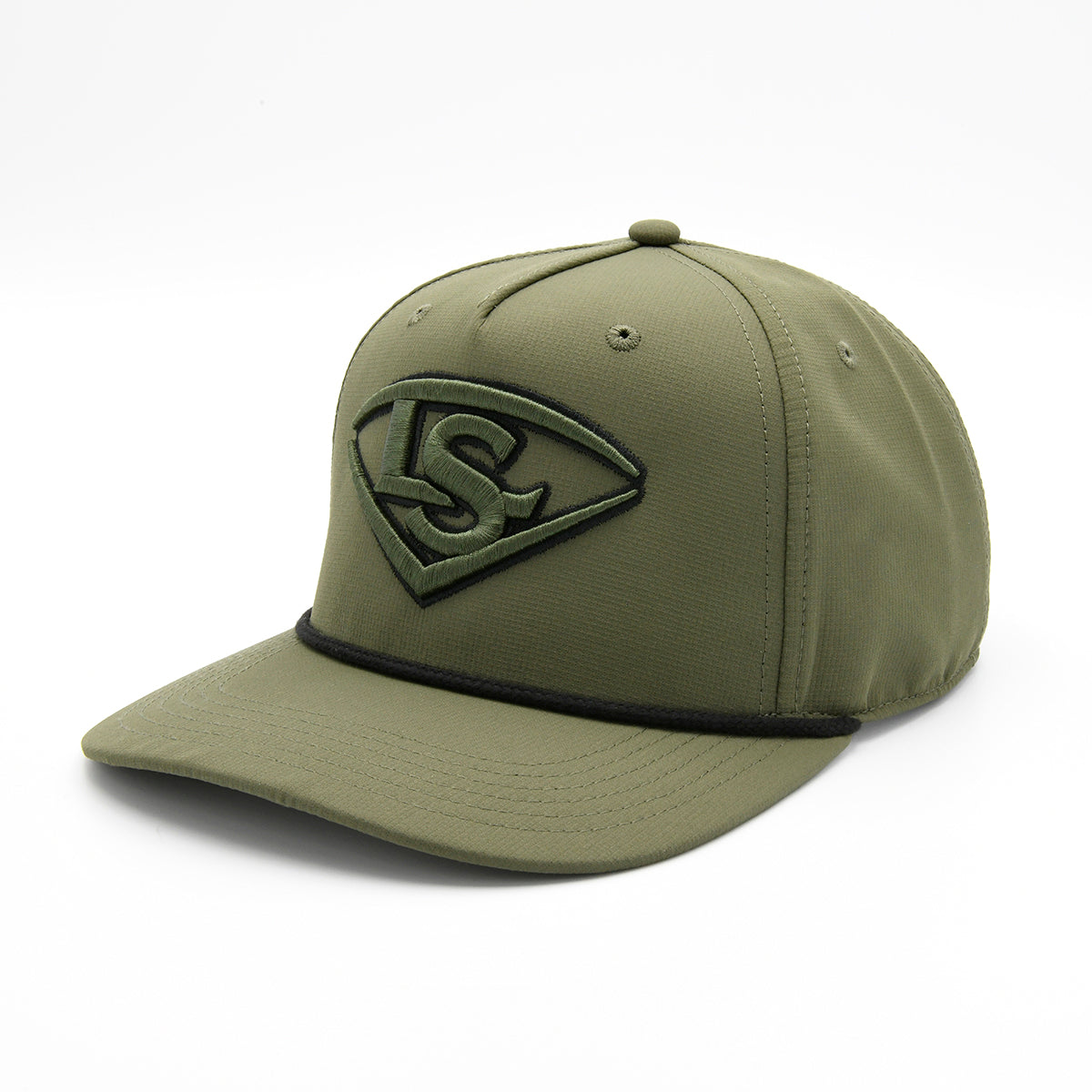 Louisville Slugger Snapback Rope Hat Olive