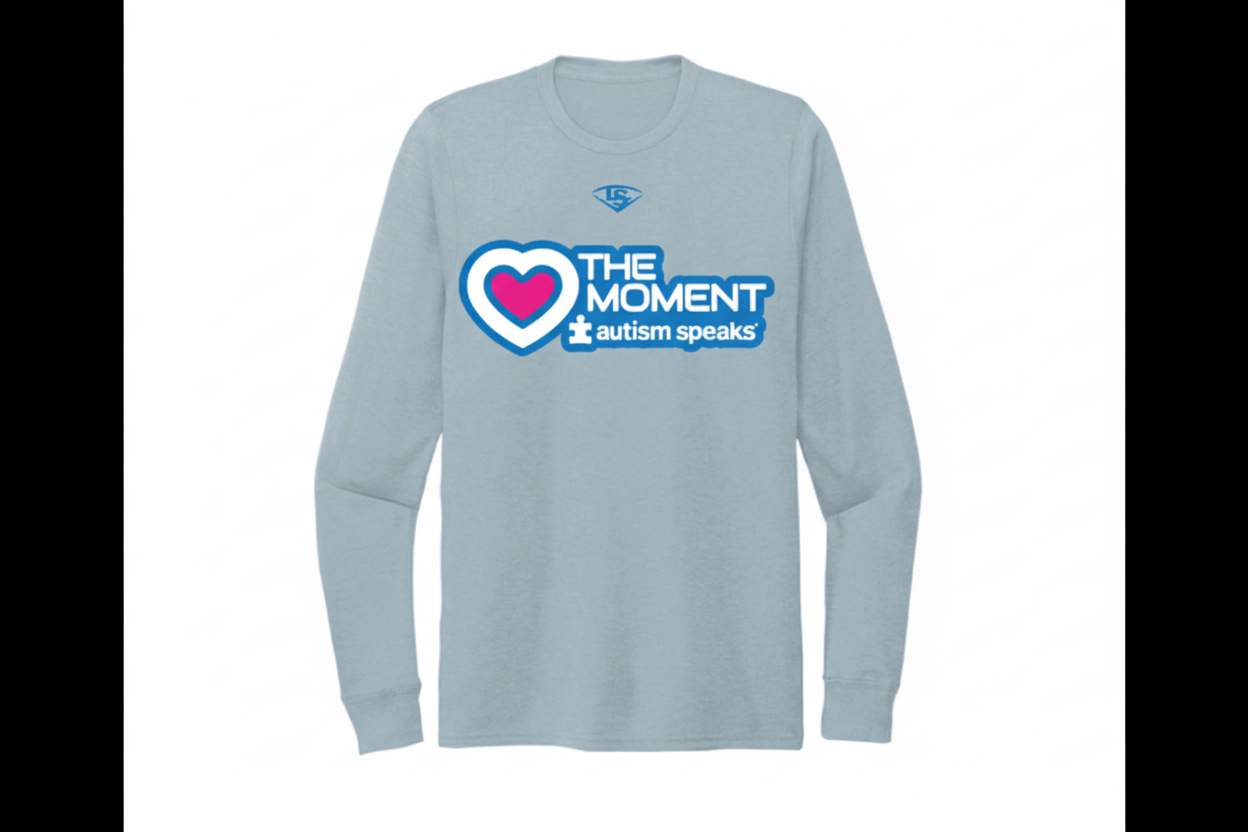Louisville Slugger Light Blue Long Sleeve Soft Tri-Blend T Shirt-LTM