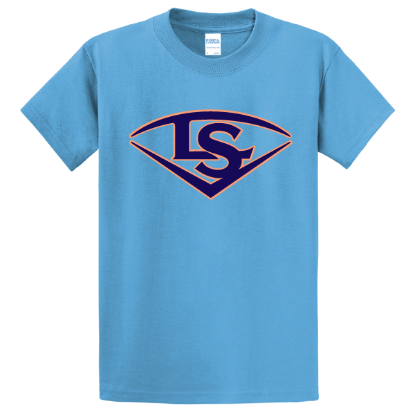 Louisville Slugger Columbia Blue Soft T Shirt - Navy/Peach