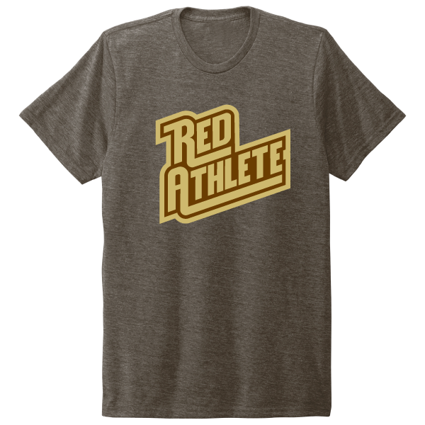 Red Athlete Heather Brown Soft Tri-Blend T Shirt