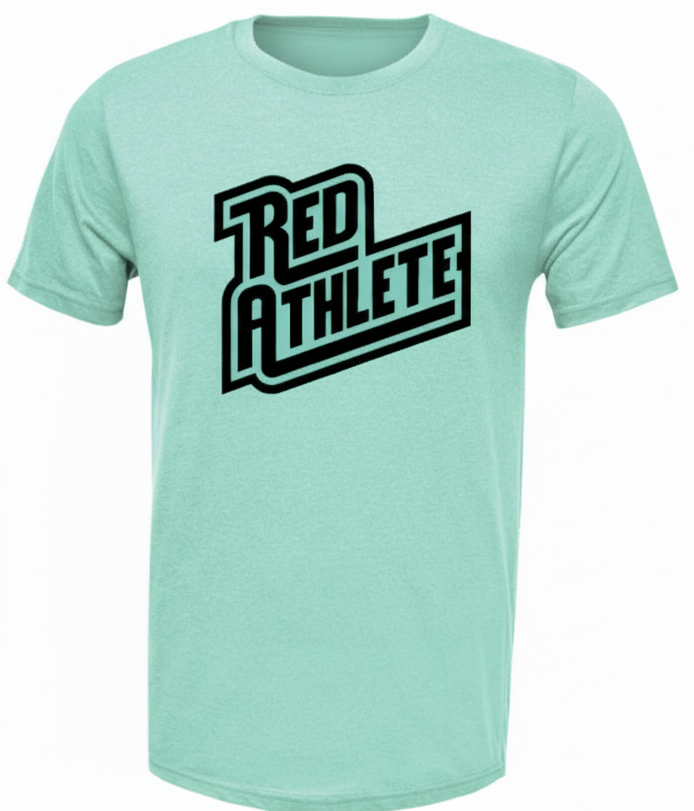 Red Athlete Mint Soft Flex T-Shirt - Black Logo