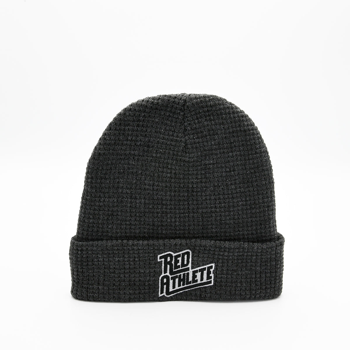 Red Athlete Knit w/Cuff - Dark Heather Grey