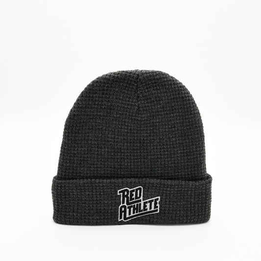 Red Athlete Knit w/Cuff - Dark Heather Grey