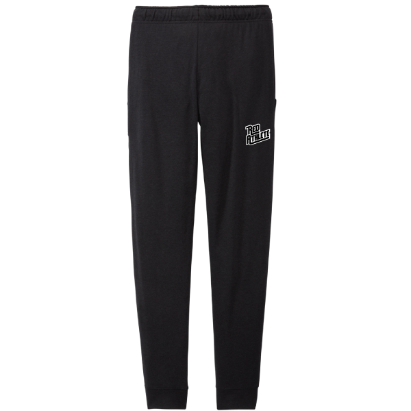 Red Athlete Womens Tri-Blend Wicking Fleece Jogger-Black
