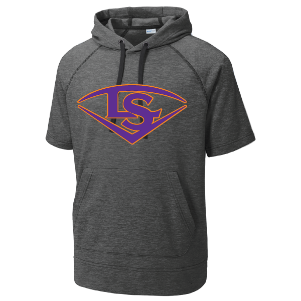 Louisville Slugger Short Sleeve Tri-Blend Fleece Hoodie - Heather Grey