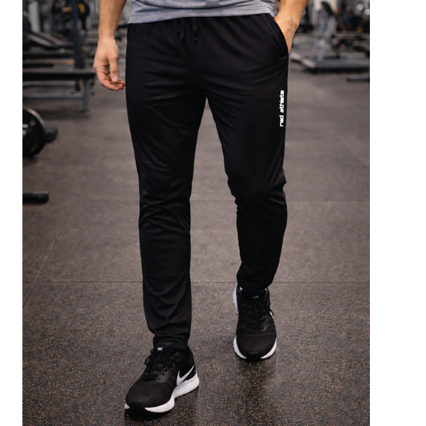 Red Athlete Performance Workout Pants - Black