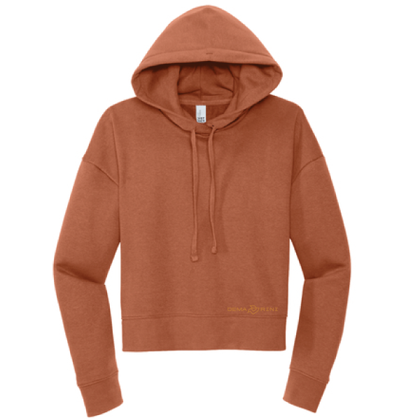 DeMarini Womens Cropped Fleece Hoodie - Desert Rose