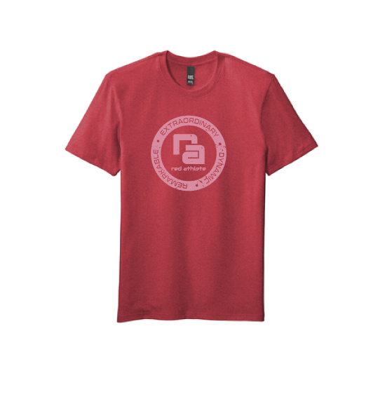 Red Athlete Heathered Red Flex T Shirt