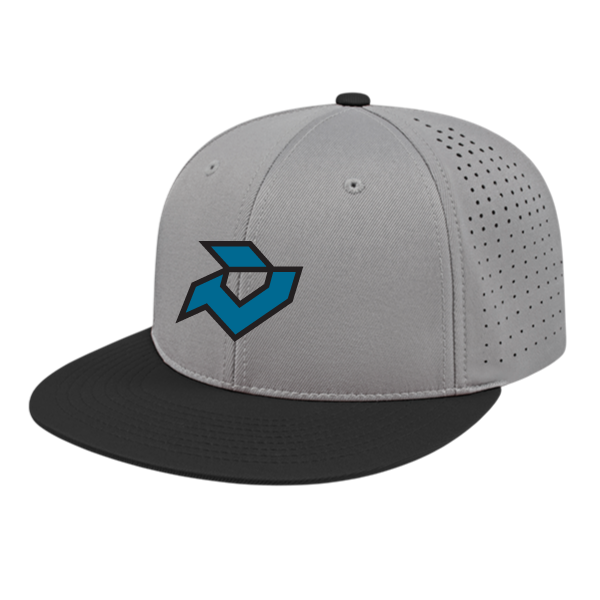 DeMarini Silver/Black/Teal Performance Flexfit