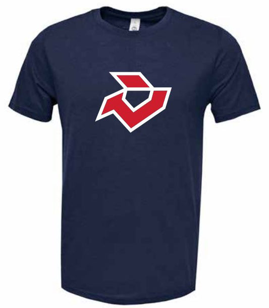 DeMarini Flex T Shirt - Navy/Red/White