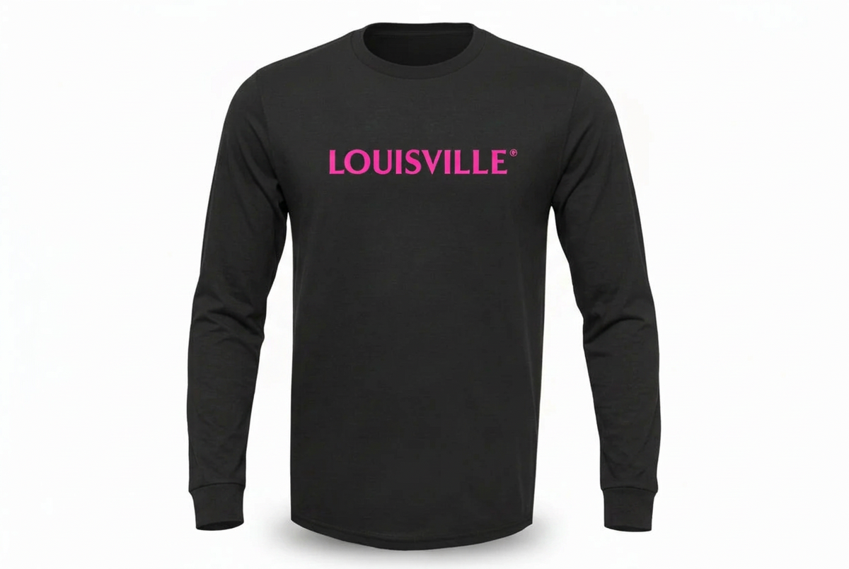 Louisville Slugger Soft Long Sleeve T-Shirt Black - Neon Pink