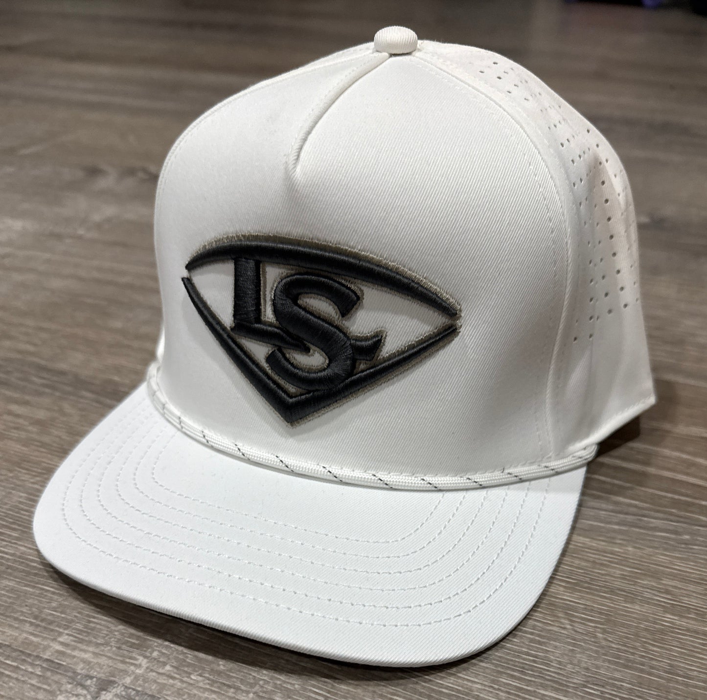 Louisville Slugger Snapback Rope Hat - White/Graphite