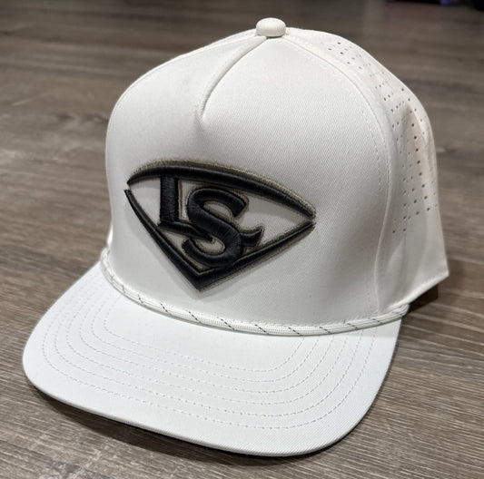 Louisville Slugger Snapback Rope Hat - White/Graphite