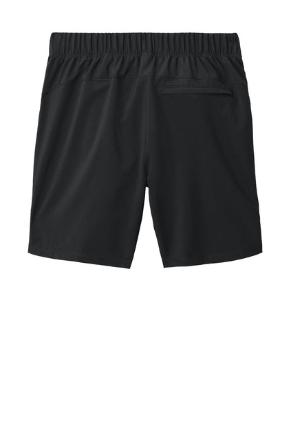 Red Athlete Mens Shorts - Black