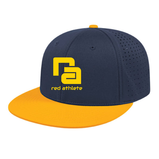 Red Athlete Navy/Gold Performance Flexfit