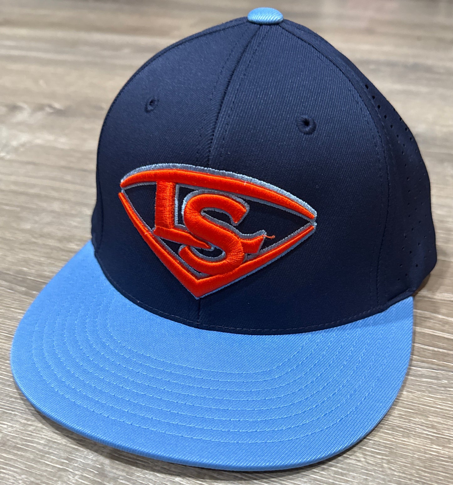 Louisville Slugger Navy/Columbia Performance Flexfit-Orange/Columbia Blue
