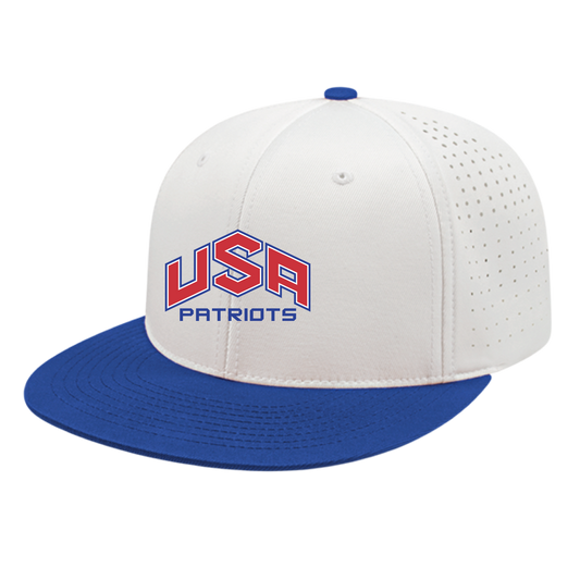 USA Patriots FlexFit Hat - White/Royal Blue
