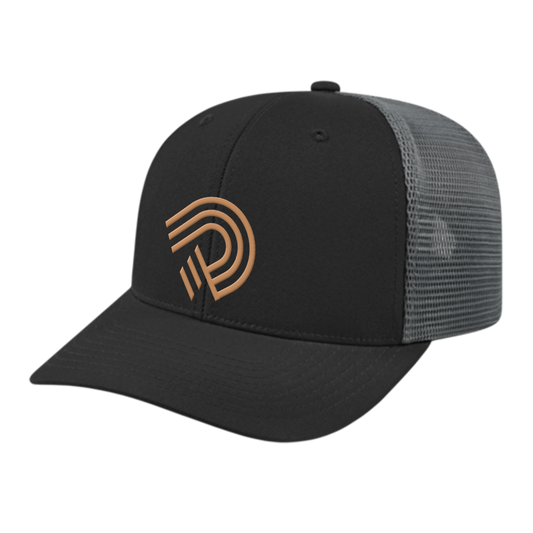DeMarini Black/Graphite Snapback Trucker Cap