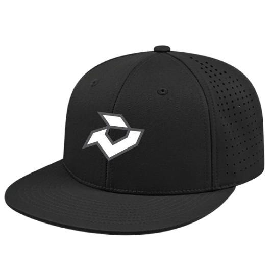 DeMarini Black Performance Flexfit - White/Graphite Logo
