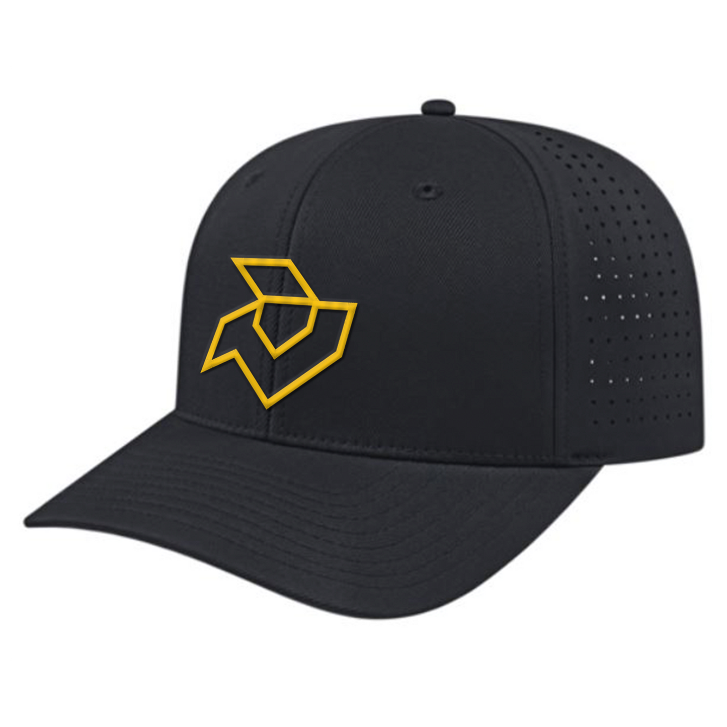 DeMarini Black Snapback Trucker Cap - Gold Logo