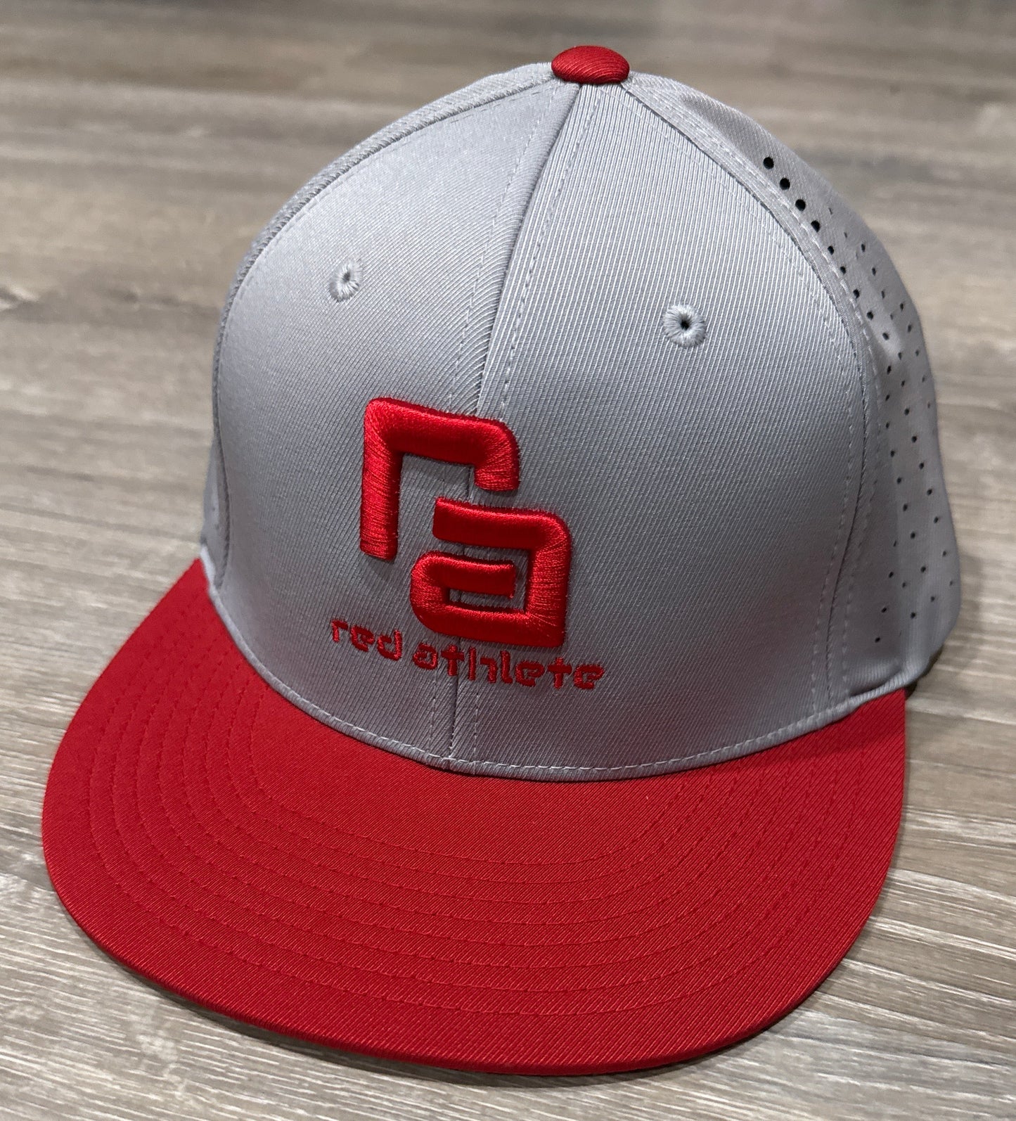 Red Athlete Silver/Red Performance Flexfit