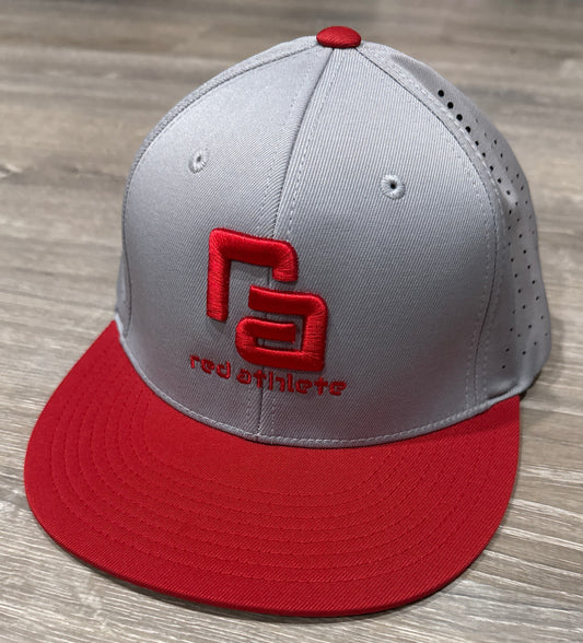 Red Athlete Silver/Red Performance Flexfit