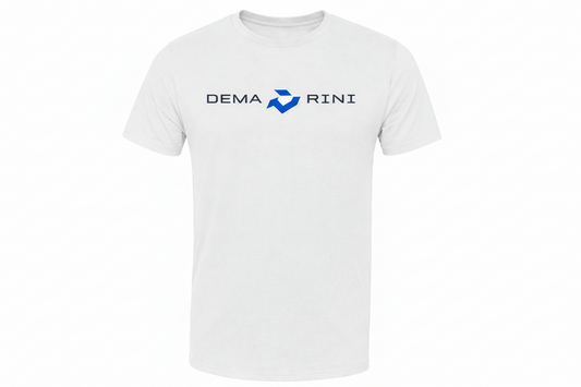 DeMarini White Soft Flex T-Black/Royal Blue Wordmark