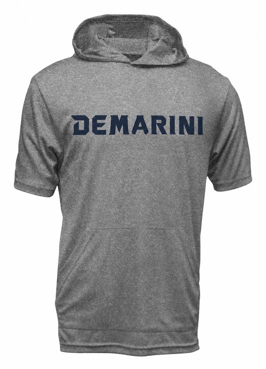 DeMarini Short Sleeve T-Shirt Hoodie - Heather Grey
