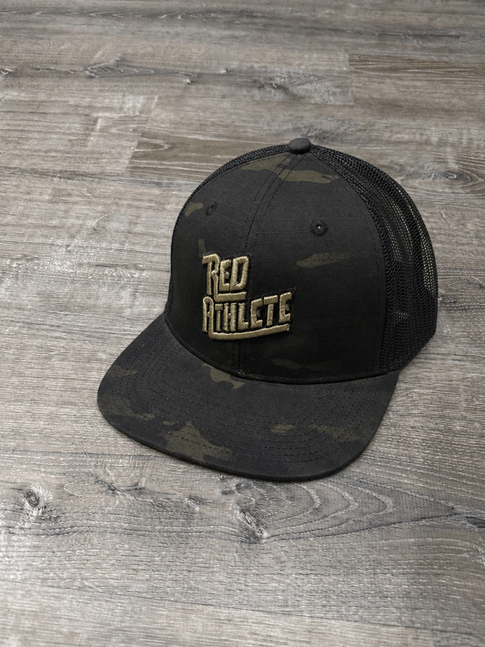 Red Athlete Multicam Snapback
